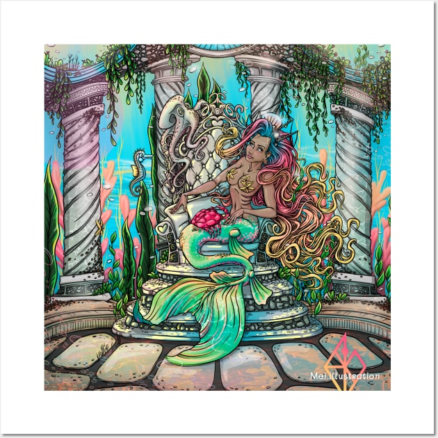 Mermaid Reva Prisma Wall Art by Mei.illustration